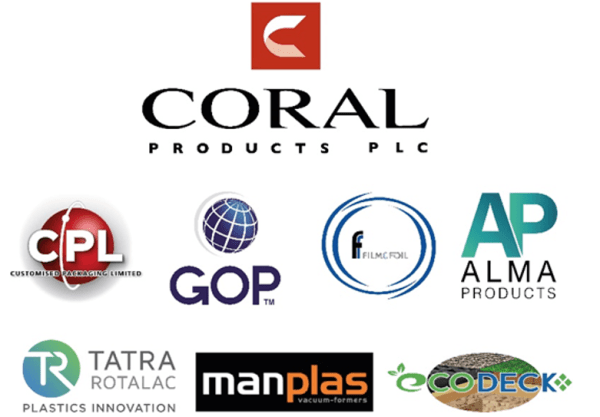 Coral Products PLC and group brand logos